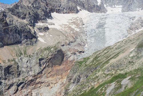 The Mont Blanc massif at the border of France, Italy, and Switzerland, showcasing Europe’s highest alpine landscape.
