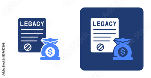 -Legacy Glyph Color  Two-tone color and contrasting background icon illustration