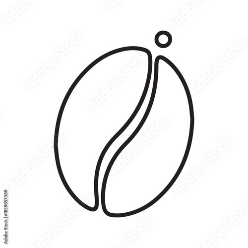 Minimalist Coffee Bean Icon