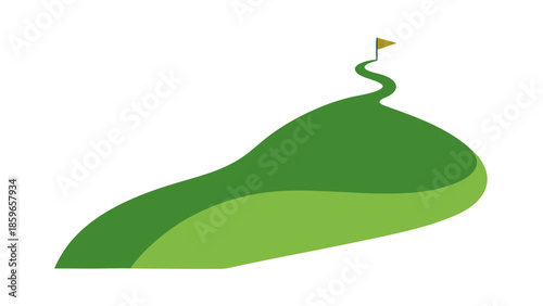a hill with a single winding path leading up the c for web and graphic design