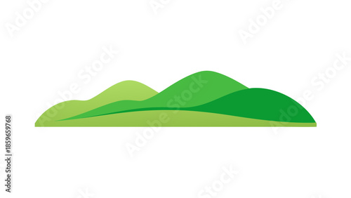 hills with a subtle gradient from light green to d for web and graphic design
