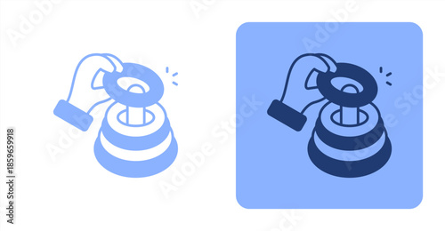 Abilities MixedTwo-tone color and contrasting background icon illustration