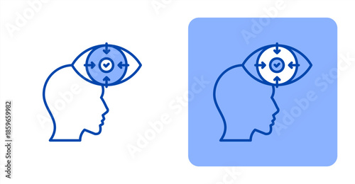 Concentration Line ColorTwo-tone color and contrasting background icon illustration