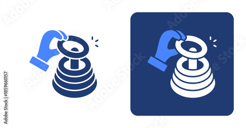 Abilities Glyph ColorTwo-tone color and contrasting background icon illustration
