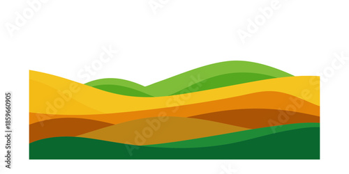 wide sweeping green hills horizon landscape for web and graphic design