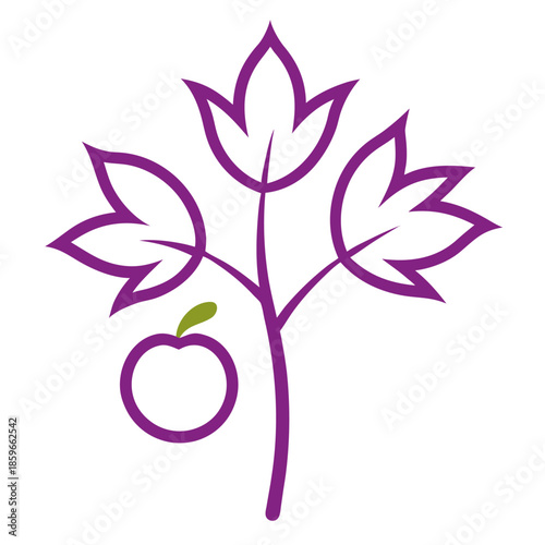 hawthorn purple with leaves