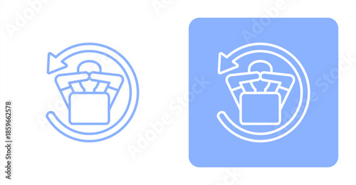 Relaxed LineTwo-tone color and contrasting background icon illustration