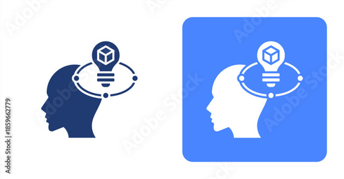 Savvy GlyphTwo-tone color and contrasting background icon illustration