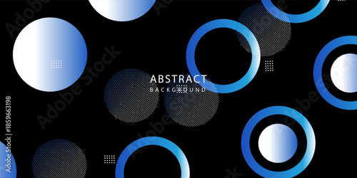 blue geometric shape on black background. great for poster, banner, presentation, etc. poster, cover, flayer