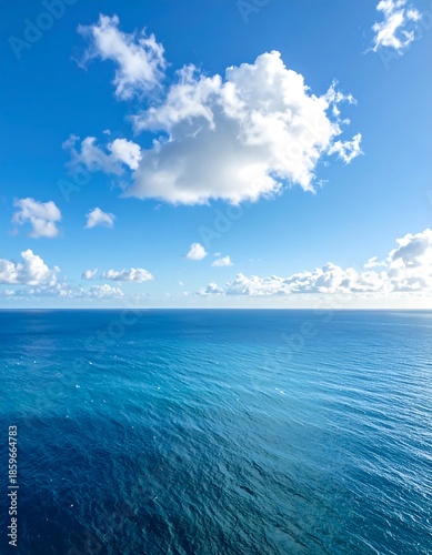 Vast ocean meets a vibrant sky
