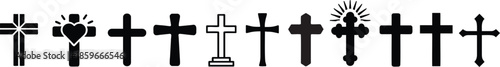 Holy cross . Set of Holy Cross . Holy Cross vector set .