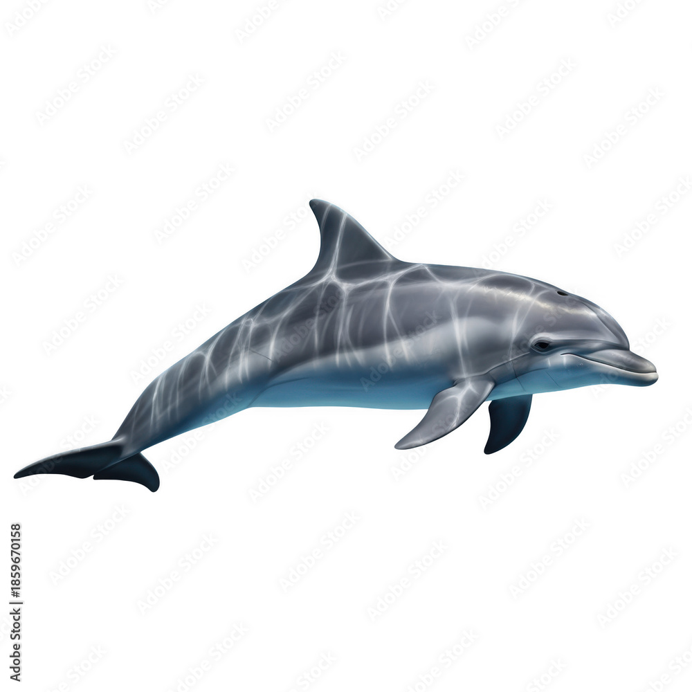 Fototapeta premium Dolphin illustration isolated on transparent background isolated on transparent background