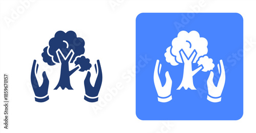 Hope GlyphTwo-tone color and contrasting background icon illustration