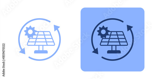 Renewable MixedTwo-tone color and contrasting background icon illustration