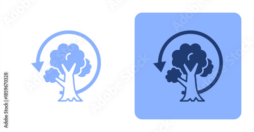 Sustainability MixedTwo-tone color and contrasting background icon illustration