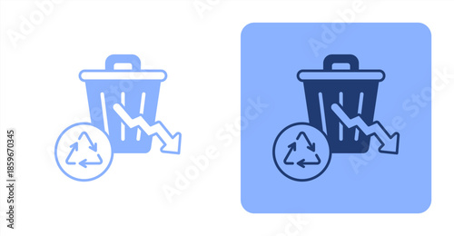 Reduce MixedTwo-tone color and contrasting background icon illustration