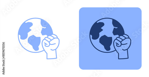 Action MixedTwo-tone color and contrasting background icon illustration