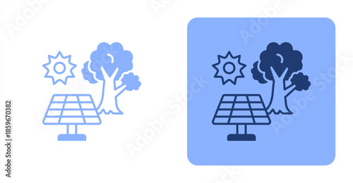 Greenfuture MixedTwo-tone color and contrasting background icon illustration