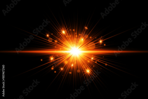 Cinematic Golden Sun Flare Light Overlay