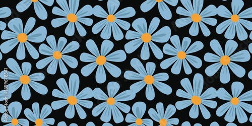 flower repeating floral tile six petal bloom design for textiles