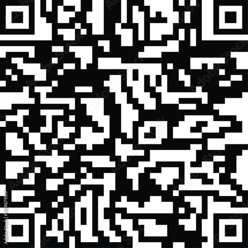 Black and white qr code