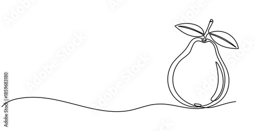 Animation of one line drawing half sliced healthy organic java guava for orchard logo identity. Fresh tropical fruit concept for garden icon. Continuous line self draw animated. Full length motion.4k