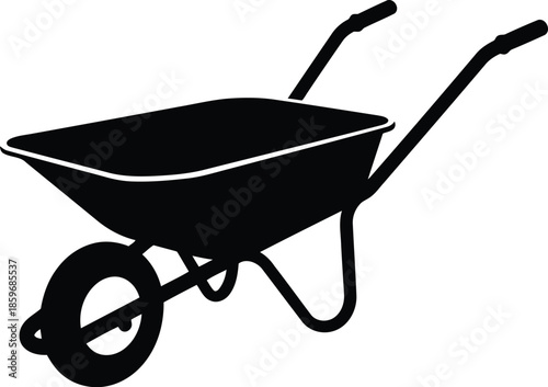 Stylish Wheelbarrow Icon for Gardening and Construction