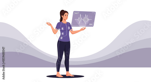 Innovative wellness wearable technology displays real-time health data and encourages healthy