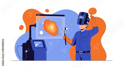 Innovative welding process facilitated by advanced technology for precise industrial fabrication