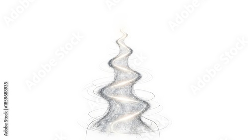 Abstract swirl design on white background with dynamic shape