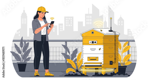 Modern beekeeping with smart beehive monitoring technology in an urban setting for sustainable
