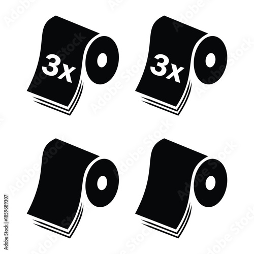 Soft material tissue icons simple design. Levels, layers, tiers and sheets concept. Simple flat illustration of layered soft tissue material. Surface levels technology for business.