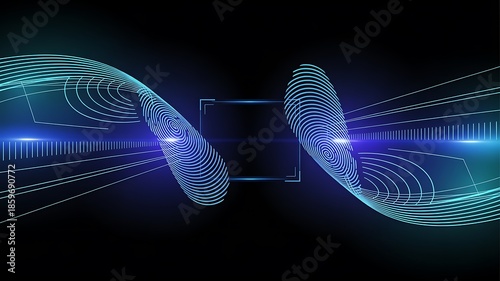 Abstract digital wave interference