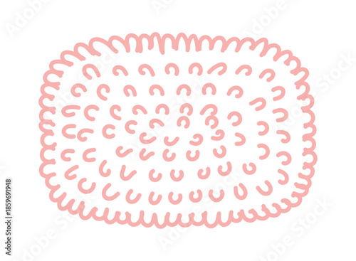 Fur muff, handwarmer fashion accessory isolated on transparent. Hand drawn line drawing vector illustration. Seasonal design element, winter clothes, outdoor wear clip art