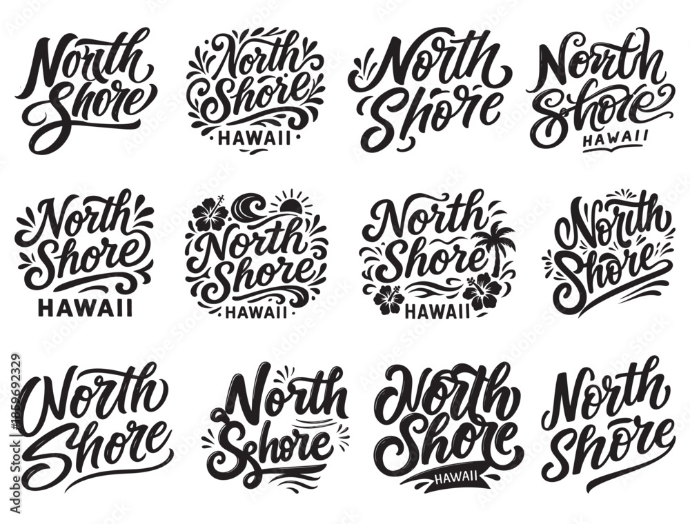 Fototapeta premium NORTH SHORE TYPOGRAPHY