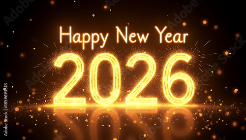 Golden Sparkler New Year 2026