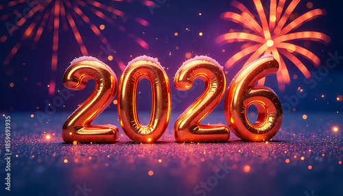 Metallic Gold Balloons 2026 Celebration