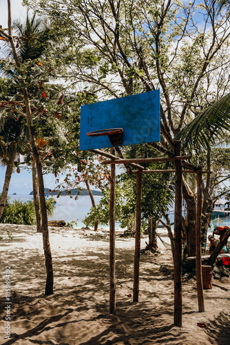 Basketball Hoop on the beach