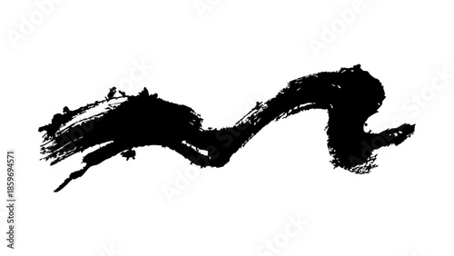 blackpaintbrushstrokeisolatedonwhitebackground