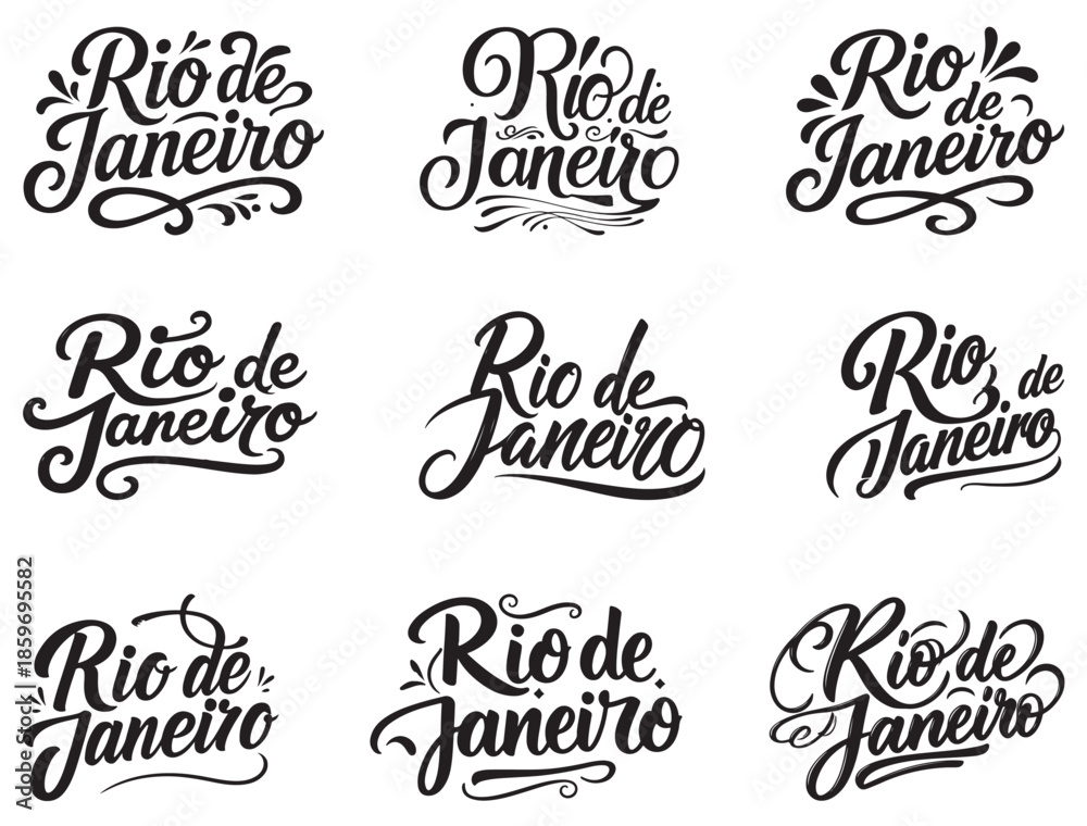 Fototapeta premium RIO DE JANEIRO TYPOGRAPHY