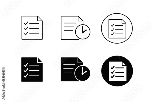Checklist and clock icons representing tasks, deadlines, and project management
