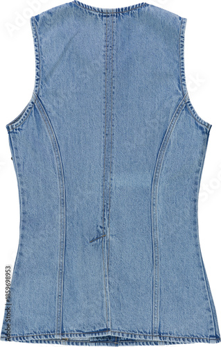 Fotografía Light blue denim corset isolated on transparent background