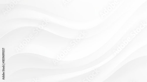 White wavy abstract background with smooth curves and lines