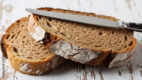 パンと銀色のナイフ
