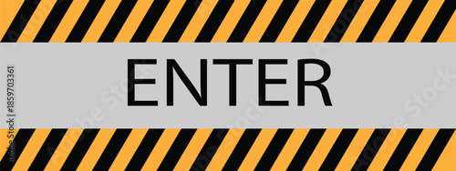 Directional parking lot and road sign, enter here,roads enter, enter if you dare text design