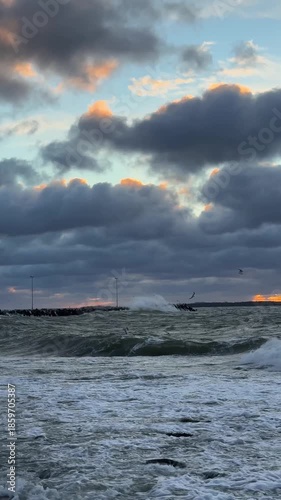 sunset over the river