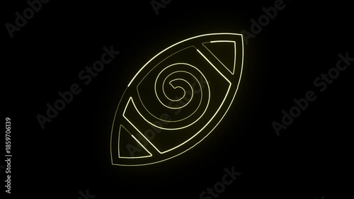 Tecpatl flint knife line icon. Aztec calendar symbol icon isolated on white background. Free vector style icon