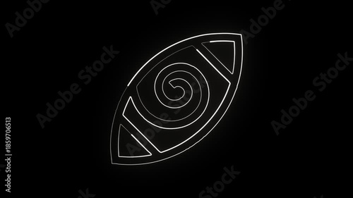 Tecpatl flint knife line icon. Aztec calendar symbol icon isolated on white background. Free vector style icon