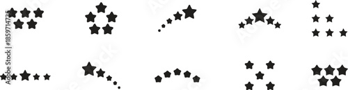 Star Symbol Set Vector Illustration Decorative Elements Celestial Sparkle Twinkle Night Sky Award Rating Review Quality Success Achievement Celebration Ornament Decoration