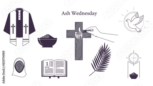 Ash Wednesday religious symbols and rituals cross ashes 1